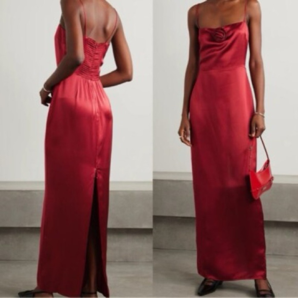 Reformation Frankie Dress in Deep Red